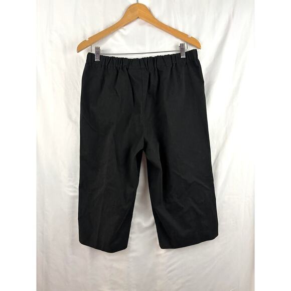 Vintage Black Elastic Waist Pull On Capri Pants Sz 14 Women's - Picture 6 of 7